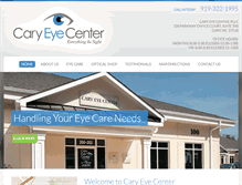 Tablet Screenshot of caryeyecenter.com